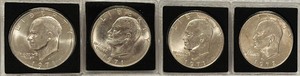 United States Eisenhower Dollars - Qty 4  US Eisenhower Dollars - Qty 4  1971  1972  1971-D (2)