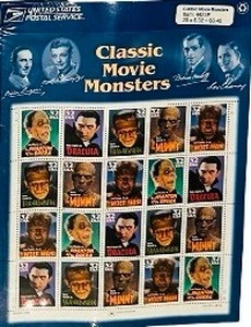 1997 United States Postage Stamps -  Classic Movie Monsters