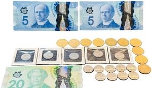 Canadian Bank Notes and Coins Collection