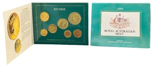 1985 Royal Australian Mint Uncirculated Coin Set featuring designs by Stuart Devlin