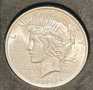 1923 United States Peace Silver Dollar featuring Lady Liberty