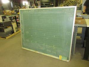lot 500 image: WALL MOUNT CHALK BOARD WITH SOME CHALK