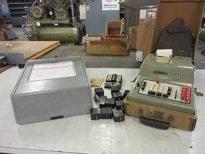 lot 503 image: VINTAGE OLIVETTI ELECTRIC ADDING MACHINE, DEW POINT THERMOMETER AND MORE