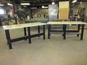 lot 277 image: PAIR OF WORK TABLES