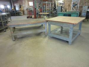 lot 287 image: CUSTOM  MADE WORK TABLES