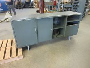 lot 548 image: GENERAL FIREPROOFING GRAY METAL CREDENZA