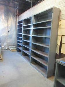 lot 552 image: METAL SHELVES