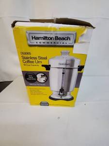 lot 19 image: Hamilton Beach Commercial Stainless Steel Coffee Urn 60 Cup Capacity