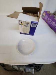 lot 55 image: Set of 11 American White A.D. Saucers - Inventory Reduction Sale