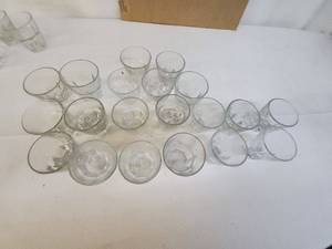 lot 80 image: Set of 20 Clear Glass Tumbler shot Glasses