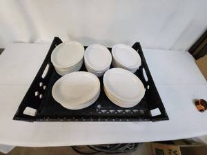 lot 84 image: Set of 42 White Ceramic Dinner Plates