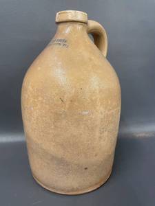 Antique Julius Norton Vermont Stoneware Jug Pottery with Handle