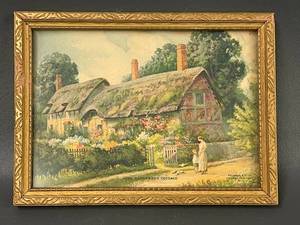 lot 4C image: Antique Anne Hathaways Cottage Framed Art Print Reliance