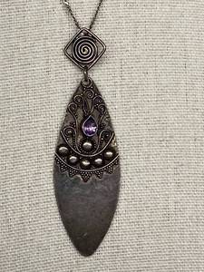 lot 7B image: Sterling Silver 925 Pendant Necklace