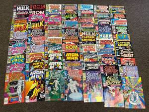 lot 16R image: Extensive Lot 70 Vintage Marvel Comics Collection Silver Surfer, Hulk, and More