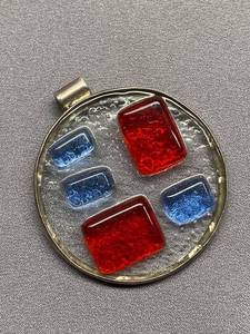 lot 18B image: Sterling Silver 925 Glass Pendant