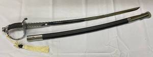 lot 25K image: Ceremonial Military Sword with Scabbard 33 Blade