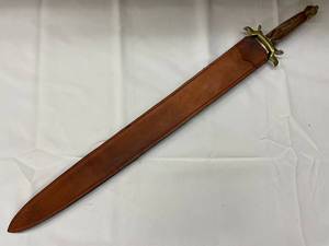 lot 26K image: Vintage Decorative Sword with Leather Sheath