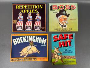 lot 29C image: Vintage Fruit & Veg Crate Labels Collection