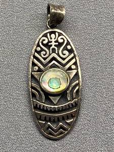 lot 37B image: Sterling Silver 925 Tribal Pendant with Opal Stone
