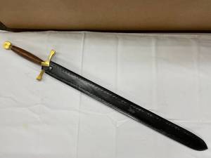 lot 37K image: Medieval-Style Sword with Leather Scabbard