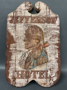 lot 40C image: Vintage Jefferson Hotel Wall Plaque