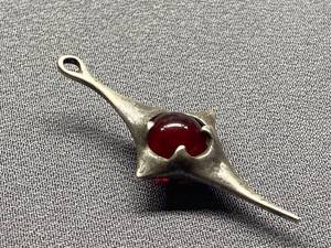 lot 43B image: Unique Sterling Silver 925 Pendant with Red Stone
