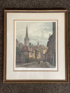lot 47C image: Framed Art Print by Josef Eidenberger, Scenic Urban Landscape
