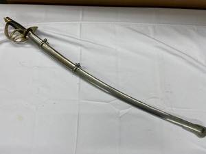 lot 47K image: Cavalry Saber with Brass Hilt & Scabbard