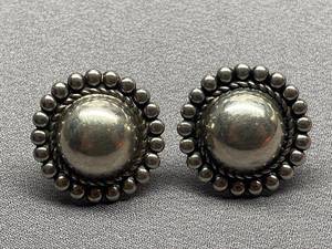 lot 49B image: Vintage Mexican Sterling Silver 925 Beaded Earrings
