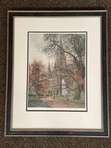 lot 49C image: Josef Eidenberger Framed Art Print Architectural Scene Signed