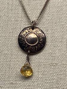 lot 62B image: Sterling Silver 999 Sun Pendant Necklace