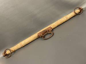 lot 63C image: Vintage Wooden Horse Yoke with Iron Rings