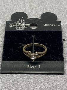 lot 82B image: Disney Sterling Silver 925 Mickey Mouse Ring Size 4