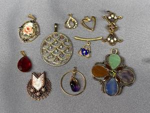 lot 90B image: Vintage-Style Pendant Collection - Unique Designs