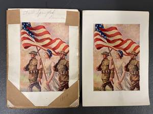 lot 96V image: 1919 FR Harper Stars Spangled Banner Art Print