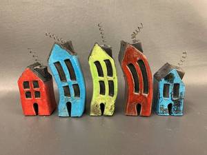 lot 98C image: Elizabeth Boggess Ceramic Whimsical Houses Set