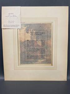 lot 300X image: A.F. Mettel Brown & Bigelow Bruton Parish Church Etching