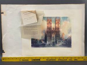 lot 303X image: Westminster Abbey Print by A Mettel