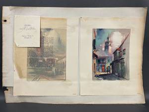 lot 305X image: Brown and Bigelow Casablanca Street Prints - Al Mettel Litho