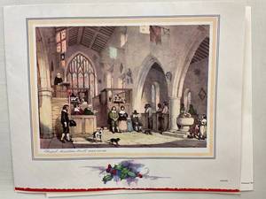 lot 308X image: Brown and Bigelow Haddon Hall Print - Salesman Sample Card
