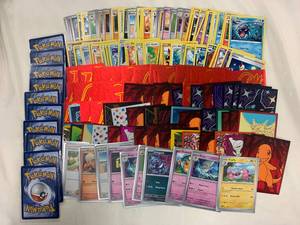 lot 27J image: 200 Assorted Pokmon Trading Cards Collection - Rare & Common Mix