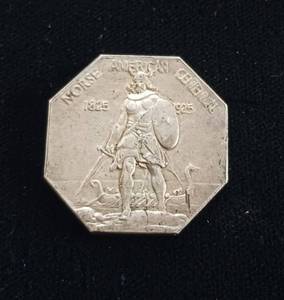 lot 26 image: 1925 Norse-American Centennial Medal  90% fine silver.