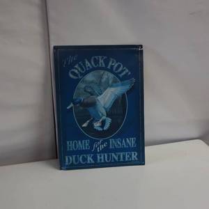 lot 67 image: Metal duck hunting sign