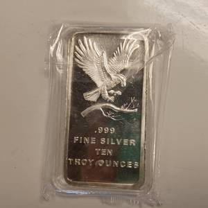 10 Troy oz Silver Bar - The Eagle has Landed - .999 Fine Silver