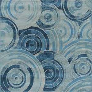 lot 32 image: Outdoor Rippling Light Blue 6 0 x 6 0 Square Rug by Unique Loom Customer Returns See Pictures
