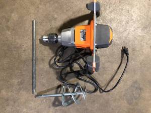 lot 19 image: RIDGID Single-Paddle Mixer For Parts  Customer Returns See Pictures