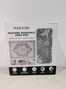 NEW WYATT & ASH MACHINE WASHABLE DARYA AREA RUG