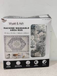 lot 17 image: BRAND NEW WYATT & ASH DARYA MACHINE WASHABLE AREA RUG