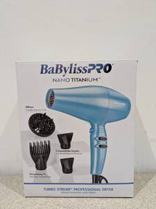 lot 37 image: NEW BABYBLISS PRO NANO TITANIUM HAIR DRYER
